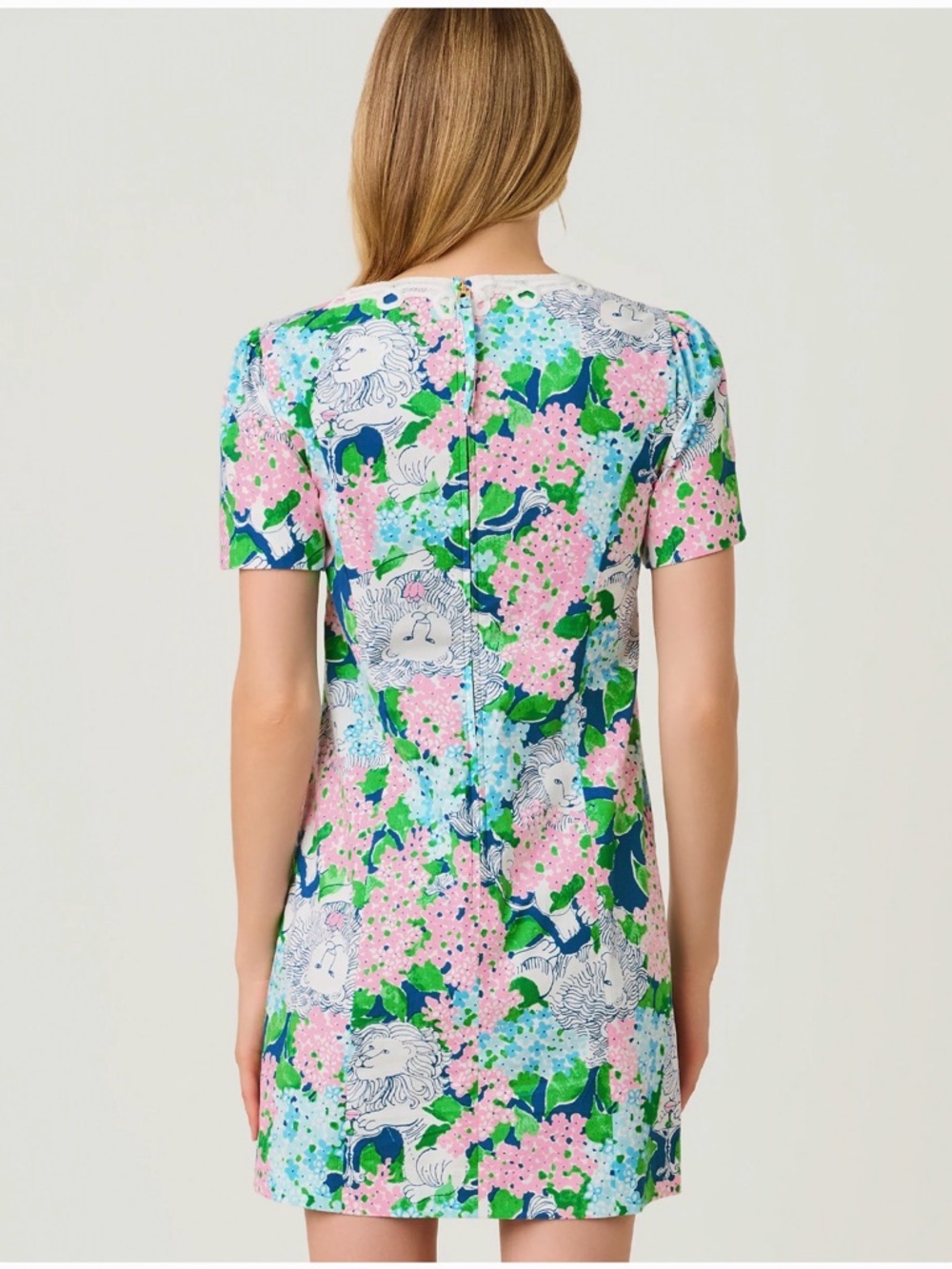 NWT Lilly Pulitzer 10 SALEM SHIFT ROMPER “Starlight Navy Lydia The Lion” sz 10
